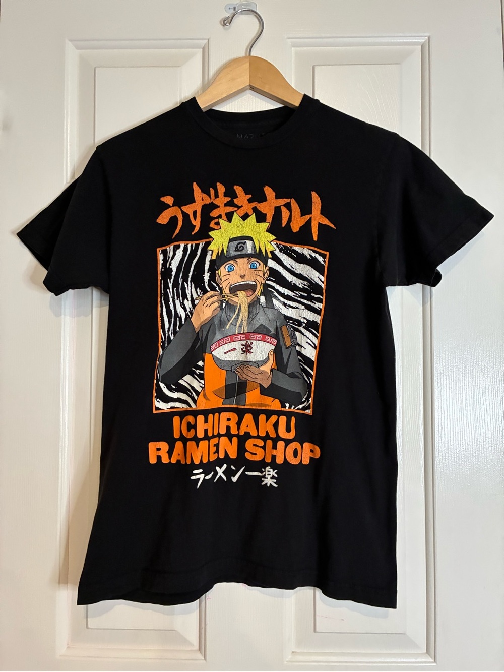 Naruto Ichiraku Ramen Shop Graphic Tee - Black & Orange